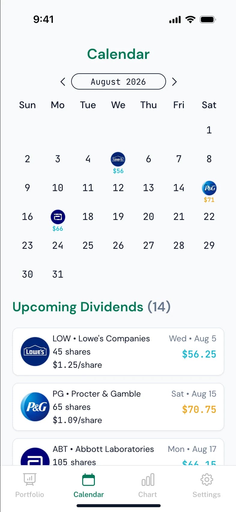 Never Miss a Dividend Payment